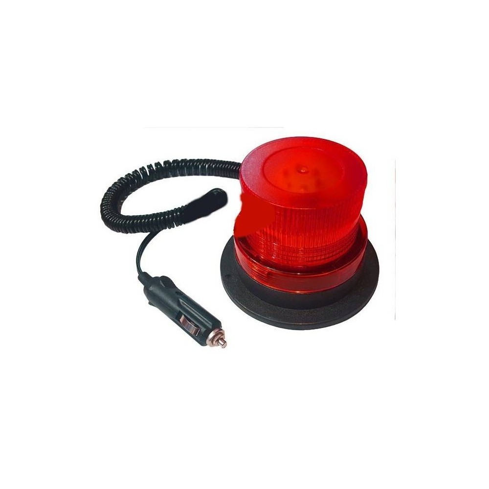 Baliza Con Luz Estroboscopica Flash A Led - Con Iman + Entrufe - Color Roja - 12 Volt - Art. Cd 469-12 R - Marca Cd.