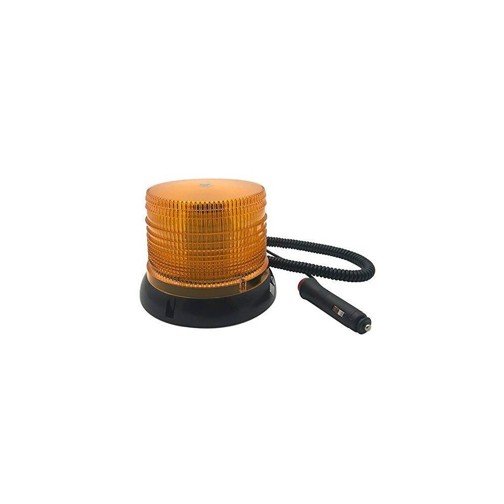 Baliza Con Luz Estroboscopica Flash A Led - Con Iman + Entrufe - Color - Ambar - 12 Volt - Art. Cd 469-12 Ar - Marca Cd.