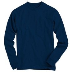 Remera Algodón Manga Larga – Color Azul Marino/Negro/Blanco - S Al 2Xl