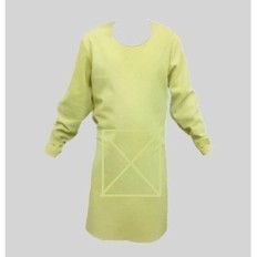 Delantal De Descarne Amarillo - Con Tira De Sujecion - Largo 60 X 90 Cm - Con Plomo