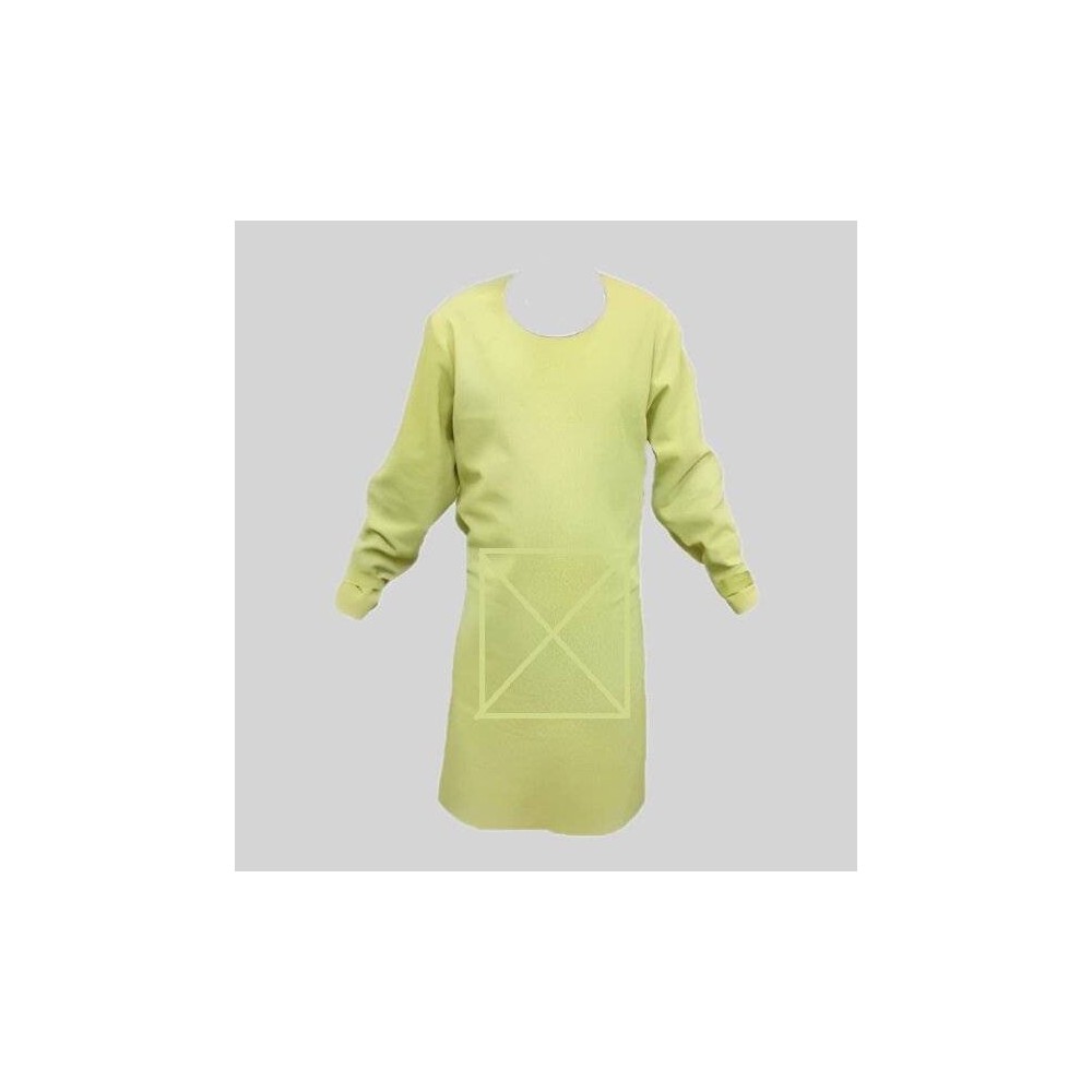 Delantal De Descarne Amarillo - Con Tira De Sujecion - Largo 60 X 90 Cm - Con Plomo