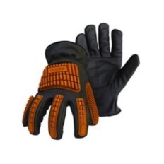 Guante Vaqueta Color Hidrofugado - Refuerzo Cadenero - Proteccion Antigolpe Y Anticorte Tejido De Aramida - Cut 5 - Art. Gv04H