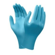 Guante De Nitrilo Industrial Azul Reforzado Descartable X 100 Unidades - Marca Steelpro