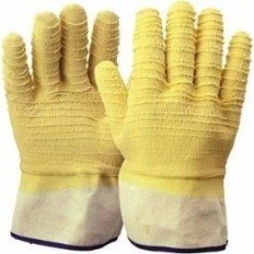 Guante Látex Rugoso - Dorso Ventilado - Puño De Lona
