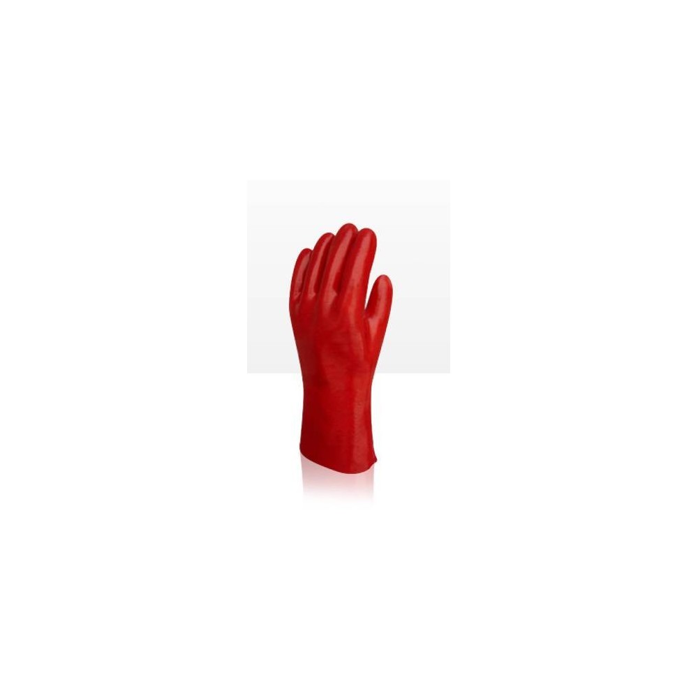 Guante Pvc Rojo Industrial  Liviano - Largo 35 Cm. – T/10