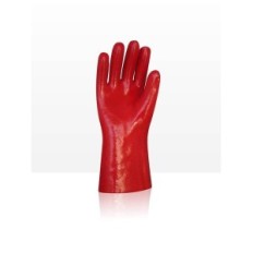 Guante Pvc Rojo Industrial  Liviano - Largo 30 Cm. – T/10