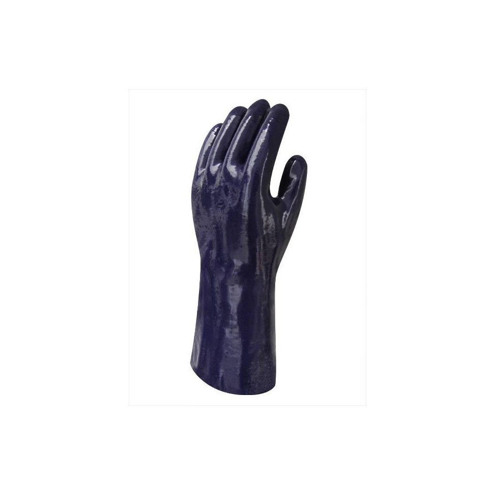 Guante Pvc Azul Industrial  Pesado - Largo 30 Cm. Para Hidrocarburo - T/10