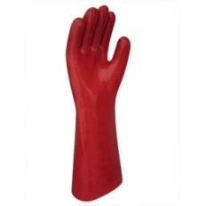 Guante Pvc Rojo Industrial  Pesado - Largo 35 Cm. – T/10