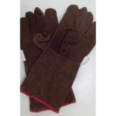 Guante De Cuero Descarne Para Soldador Con Forro Interior Y Costuras Con Hilo De Kevlar Color Marrón Talle 10 - Art. Gd11M