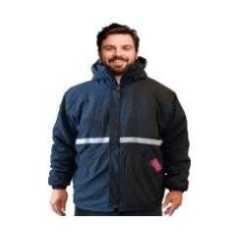 Campera Ignifuga C/ Bandas Reflectivas – 88% Alg. Retar./ 12% Poliamda - Azul Francia - 6.80 Oz/ Yd2 - Modelo Jupiter - Marca