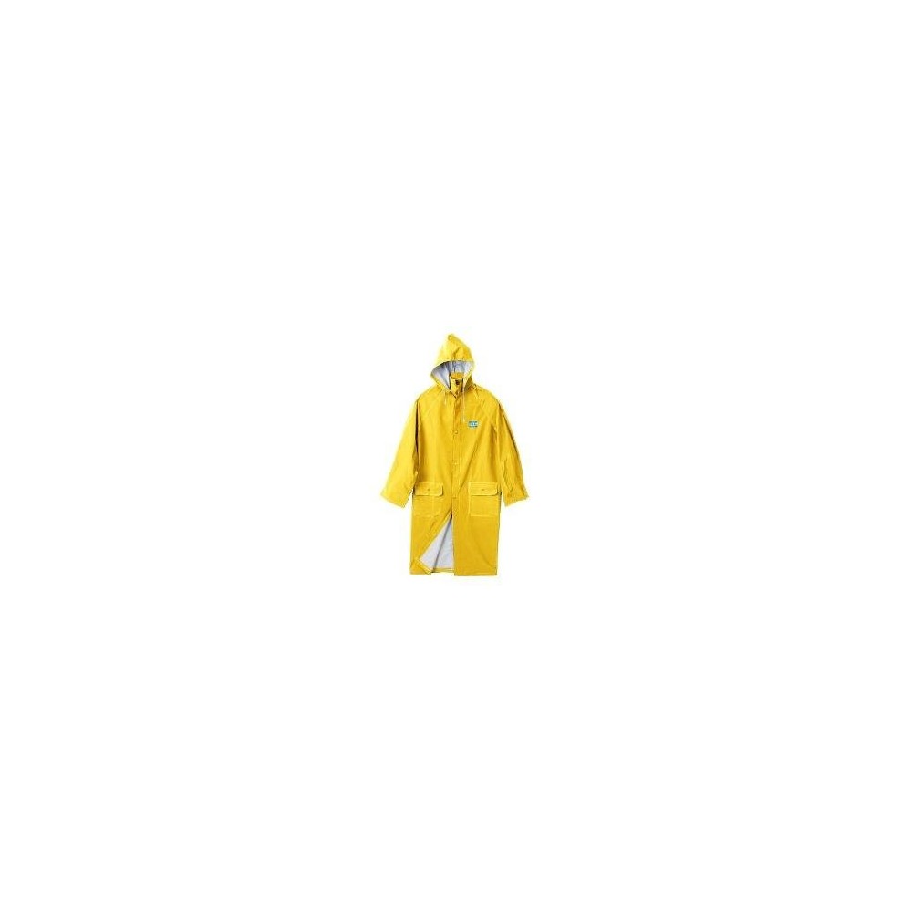 Capa De Pvc - Para Lluvia - Mod. Clasico - Color Amarillo - Espesor 0 45 Mm - Marca Work Safe. Talle S