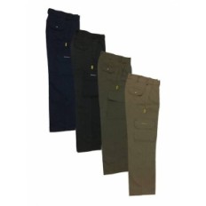 Pantalon De Gabardina - 8 Oz. Azul Marino - Tipo Cargo - T/40 - Marca Pampero.