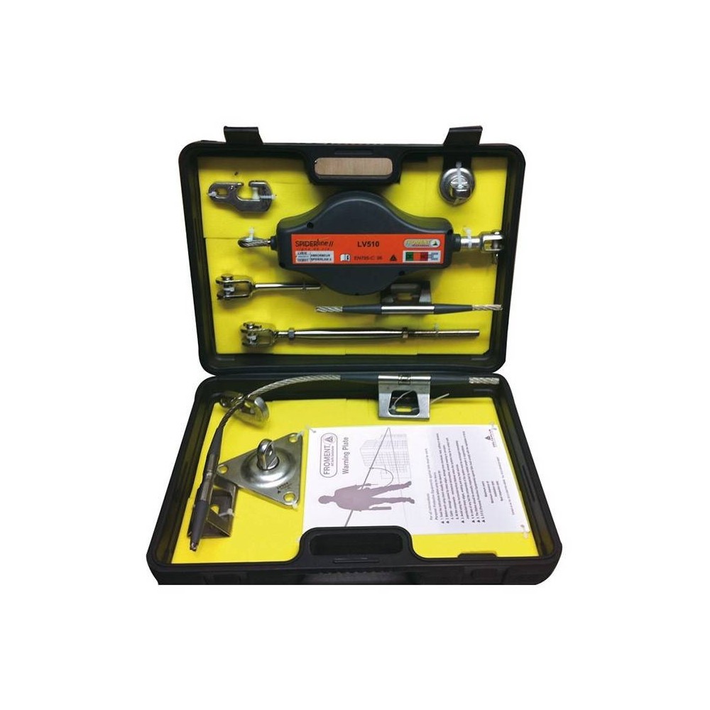 Kit Linea De Vida Horizontal En Cable De Acero Inoxidable - Spiderline Ii .