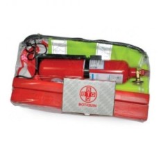 Kit Vehicular: 1 Chaleco Fluo+Reflectivo - 1 Extintor Abc X 1 Kilo - 1 Bandera Plástica - 1 Baliza Triangulo - 1 Botiquin
