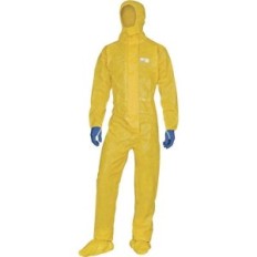 Mameluco Techem® Con Capucha - Costuras Soldadas - Doble Barrera Química Exterior Antiestático - 85 Gr/M² - Marca Duty. Talle M