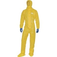 Mameluco Techem® Con Capucha - Costuras Soldadas - Doble Barrera Química Exterior Antiestático - 85 Gr/M² - Marca Duty. Talle M