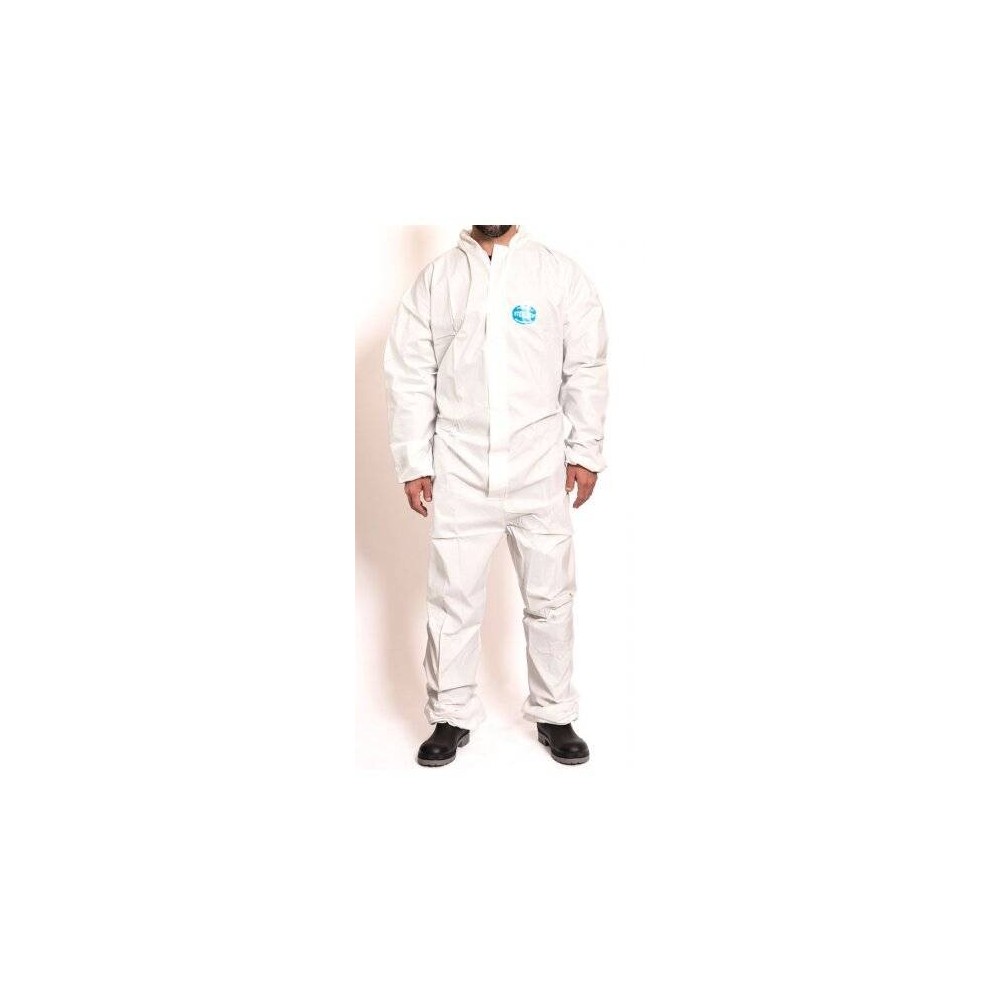 Mameluco Descartable -- Color Blanco - Respirable Y Microporoso. Con Cierre - Capucha - Botamangas - Muñecas Elastizada