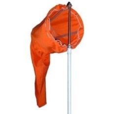 Tela Manga Completa Con Estructura De Acero Inox. Para Aeropuertos. Medida 1.00 X 4.50 Mt - Color Naranja -