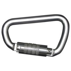 Mosqueton Carabinero De 21 Mm. Tipo Pera Con Triple Traba En Aluminio. Art. Mos-003.