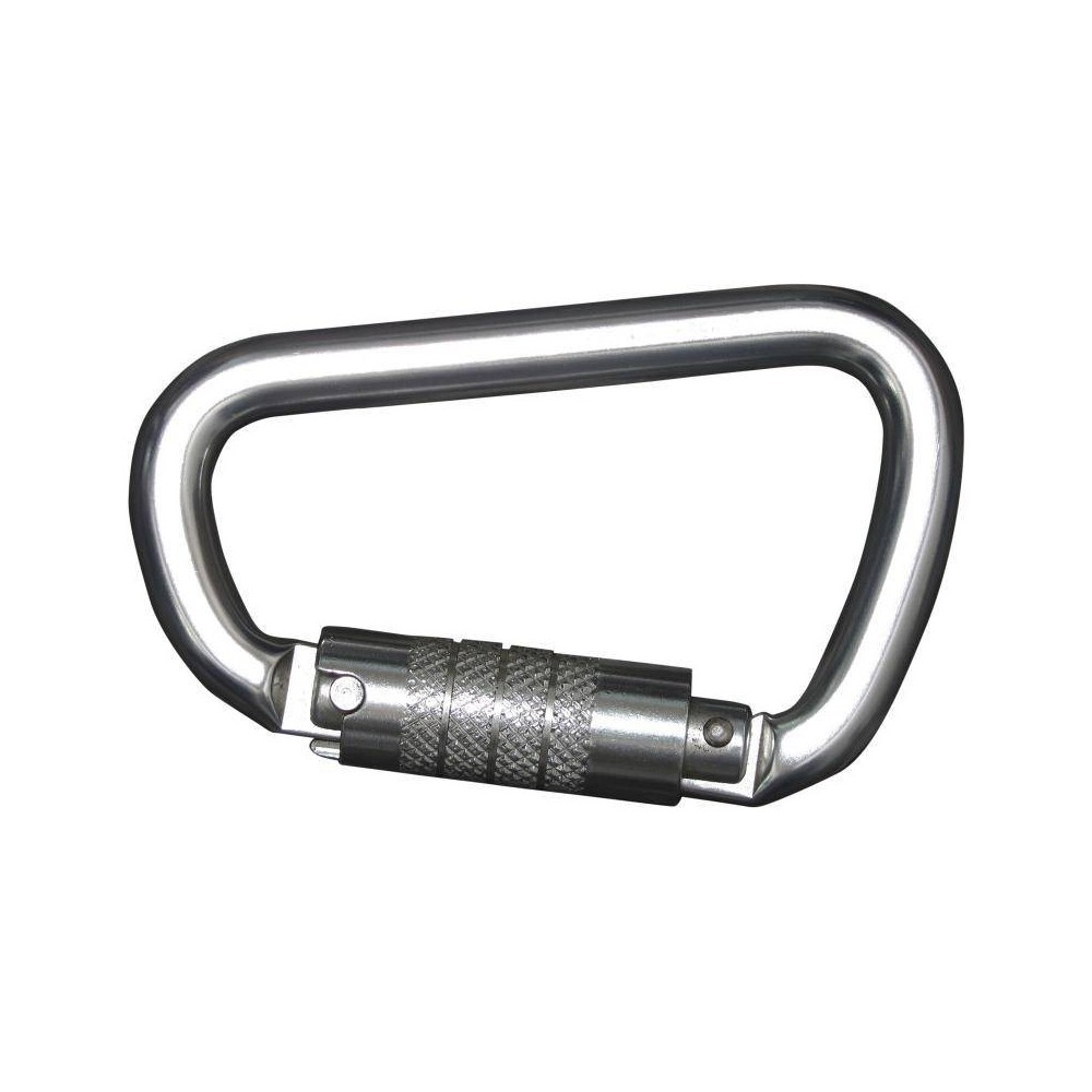 Mosqueton Carabinero De 21 Mm. Tipo Pera Con Triple Traba En Aluminio. Art. Mos-003.