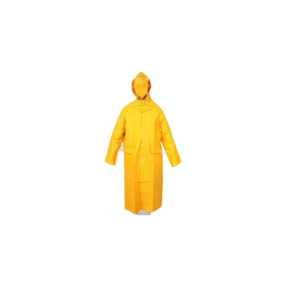 Capa De Pvc - Para Lluvia - Mod. Clasico - Color Amarillo - Espesor 0 45 Mm -. Talle S