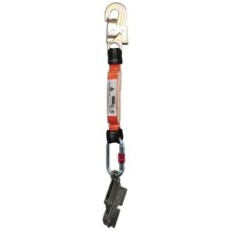 Salva Caida De Acero Inoxidable Para Cable De Acero De 8 Mm. Con Prolongador De Cinta De 25 Mm. Y Mosqueton De 18 Mm -