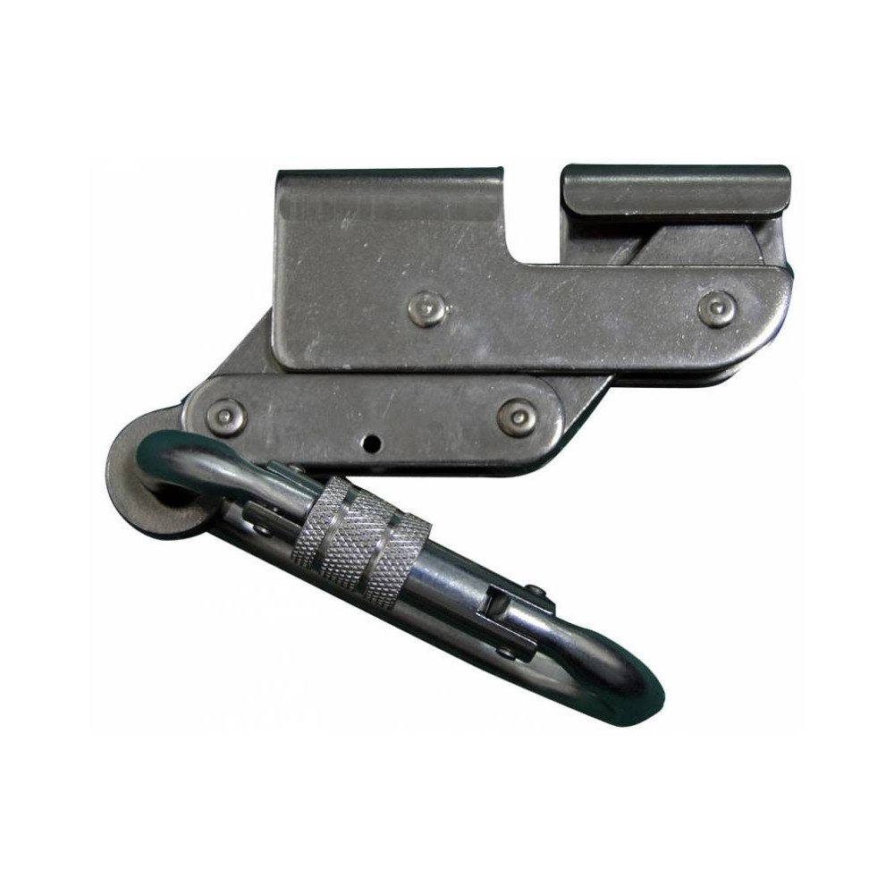 Salvacaidas De Acero Inoxidable Para Cable Acero De 8 Mm. C/ Carabinero - Con Amortiguador - Art. Sky8206A. - Marca Sky. (Top