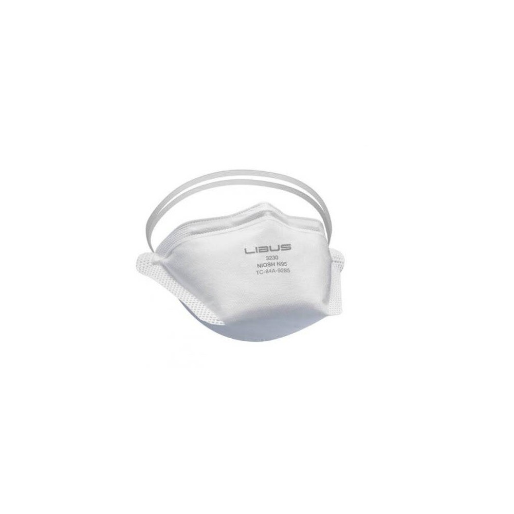 Mascarilla Descartable Para Particulas Plegable - N95 - Mod 3230. Marca Libus.