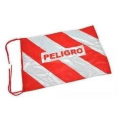 Bandera De Tela Cebrada Roja Y Blanca – Transporte De Carga 70 X 50 Cm. Art. 02057