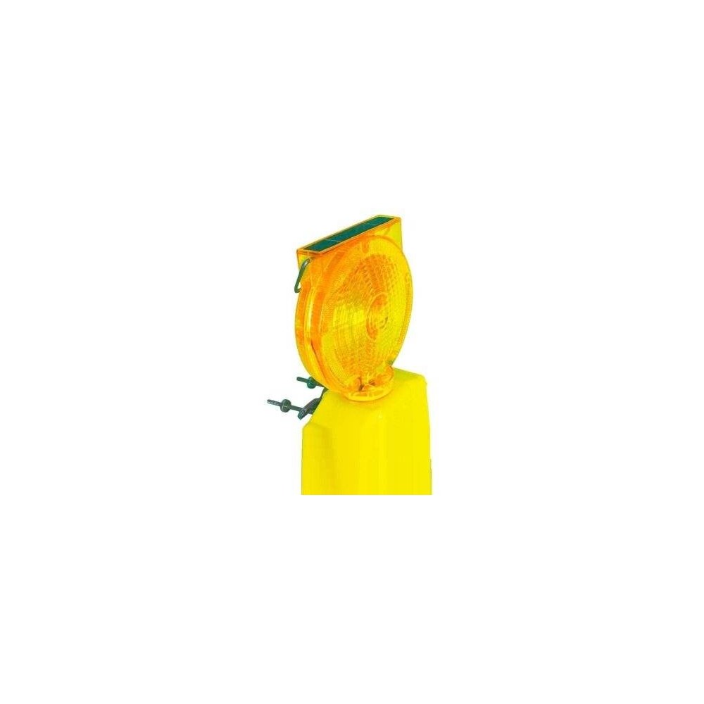 Baliza Intermitente A Led Potente Con Panel Solar Recargable Para Conos Color Amarillo - Art. Cd 7360-Y - Marca Cd.