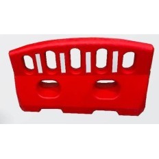 Canalizador Tipo Valla Peatonal De 1 Mt De Largo X 60 Cm De Alto X 24 Cm De Ancho - Color Blanco/Rojo - Capacidad 60 Lts.