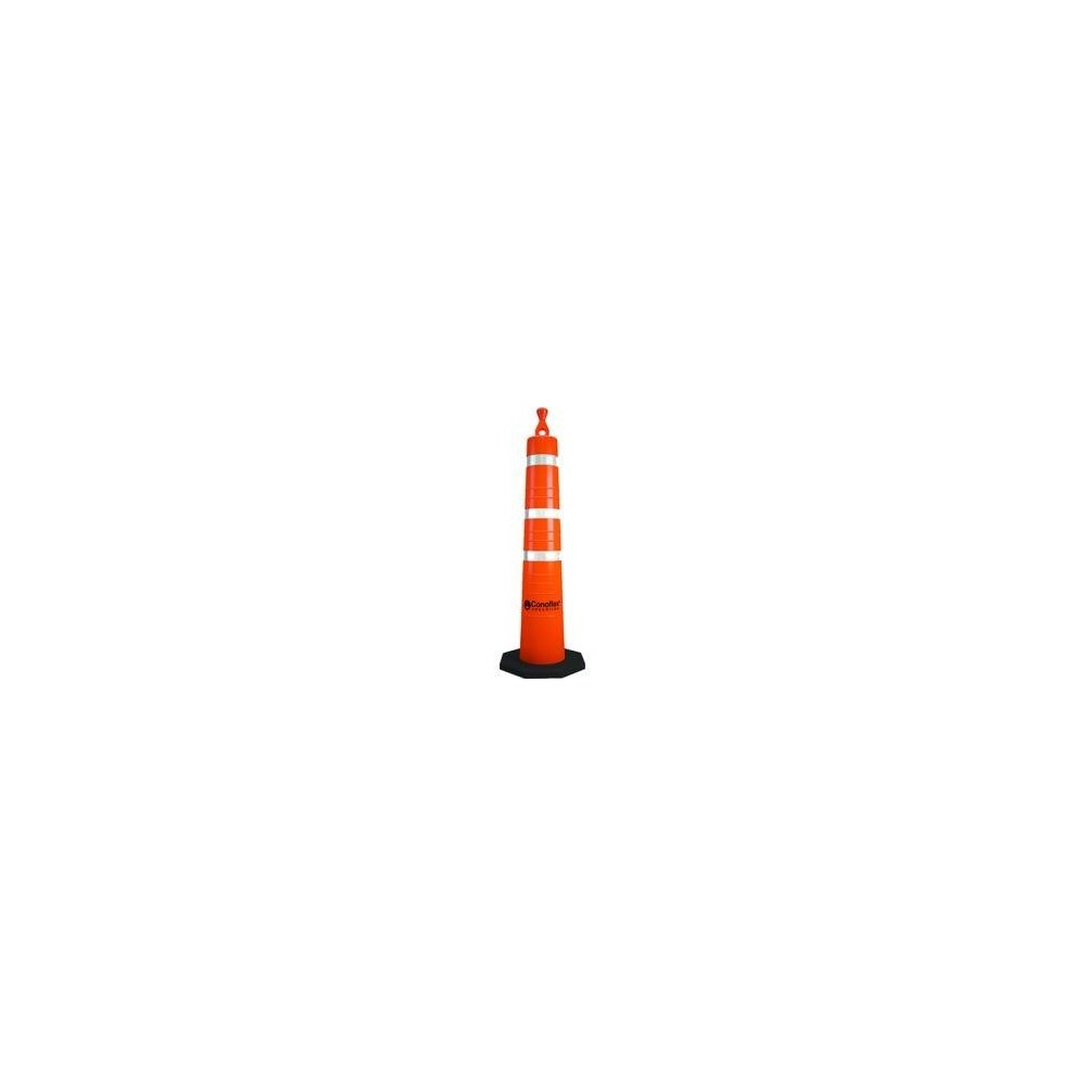 Cono Naranja De Polietileno Semirígido Tipo Rutero – 120 Cm Altura – Base De 6 2 Kg. - Una Sola Pieza. –