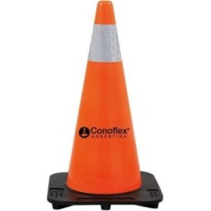 Cono Naranja De Pvc Flexible Con Memoria – 75 Cm De Altura Peso 4 5 Kg. - Una Sola Pieza. –