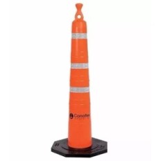 Cono Naranja De Pvc Flexible Con Memoria – 120 Cm De Altura Peso 8 Kg. - Una Sola Pieza. –