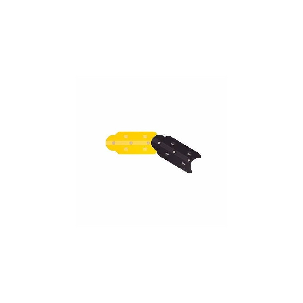 Modulo Garita De Pvc Flexible - Con Reflectivos - Altura: 2 5 Cm Base: 50 Cm De Ancho X 23 Cm De Pisada (Módulo)-Amarillo Y