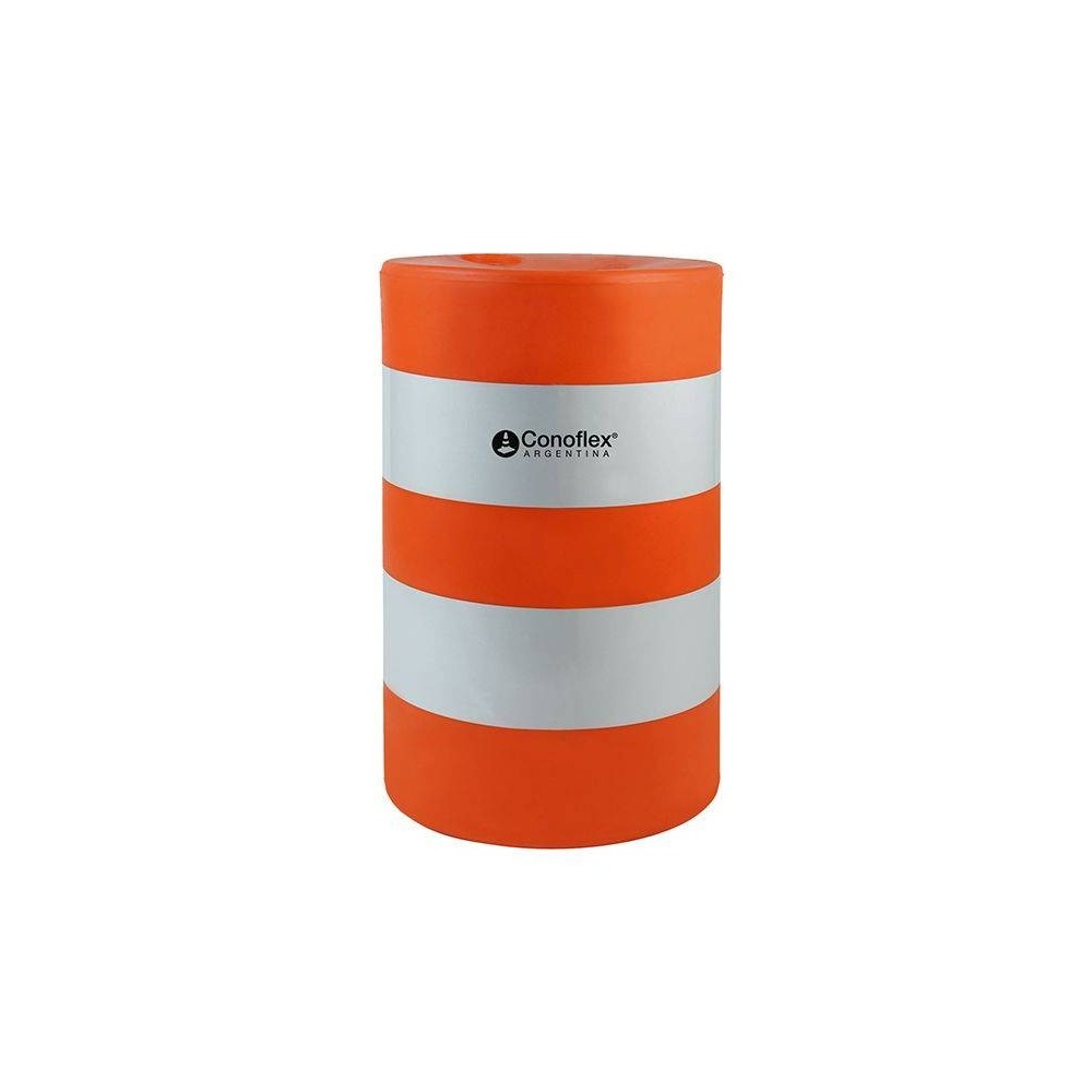 Tambor Naranja De Polietileno Semirígido (Pemd) Sin Reflectivo Apto Para Llenado Con Arena O Agua. Altura: 100 Cm - Base: Ø 58