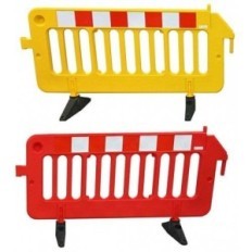 Valla Plastica Delimitadora Con Reflectivo - Medida 2Mt De Largo X 1Mt De Alto - Color Amarillo - Art. 7228-A - Marca Cd.